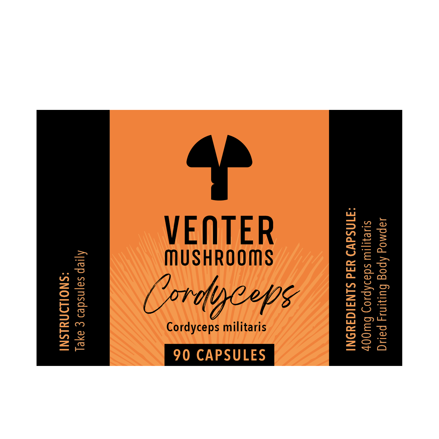 EnergyEclipse Cordyceps Capsules - Venter Mushrooms